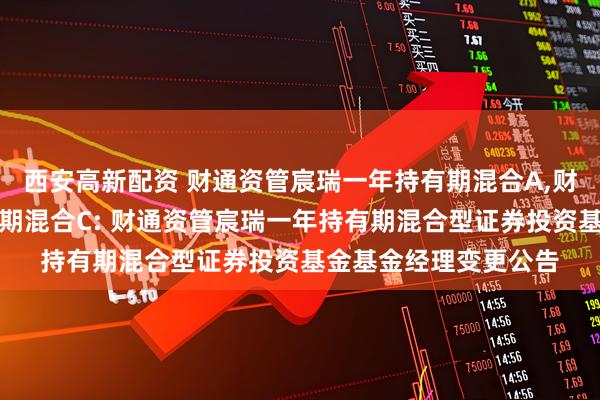 西安高新配资 财通资管宸瑞一年持有期混合A,财通资管宸瑞一年持有期混合C: 财通资管宸瑞一年持有期混合型证券投资基金基金经理变更公告